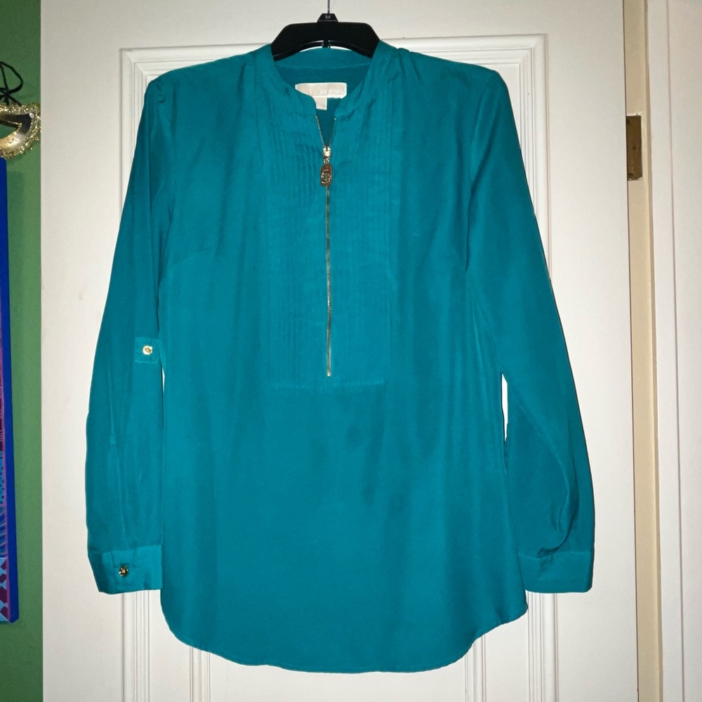 Teal Michael Kors Silky blouse
